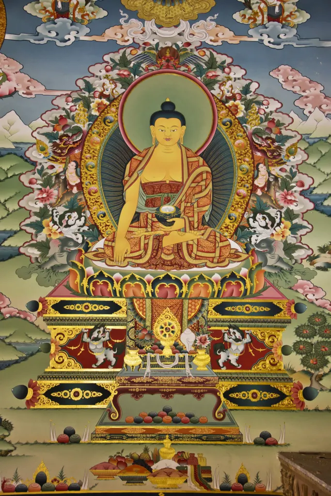 Wandmalerei aus dem Khachoe Ghakyeling Nunnery